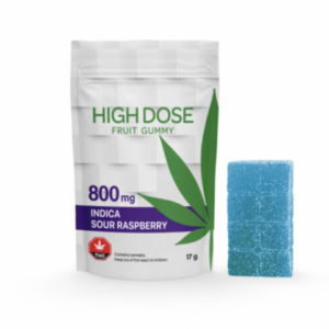 High Dose – SUPER STRENGTH SOUR RASPBERRY FRUIT GUMMY