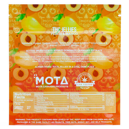 MOTA THC Peach Mango Jellies 1000mg THC 6 MOTA THC Peach Mango Jellies 1000mg THC