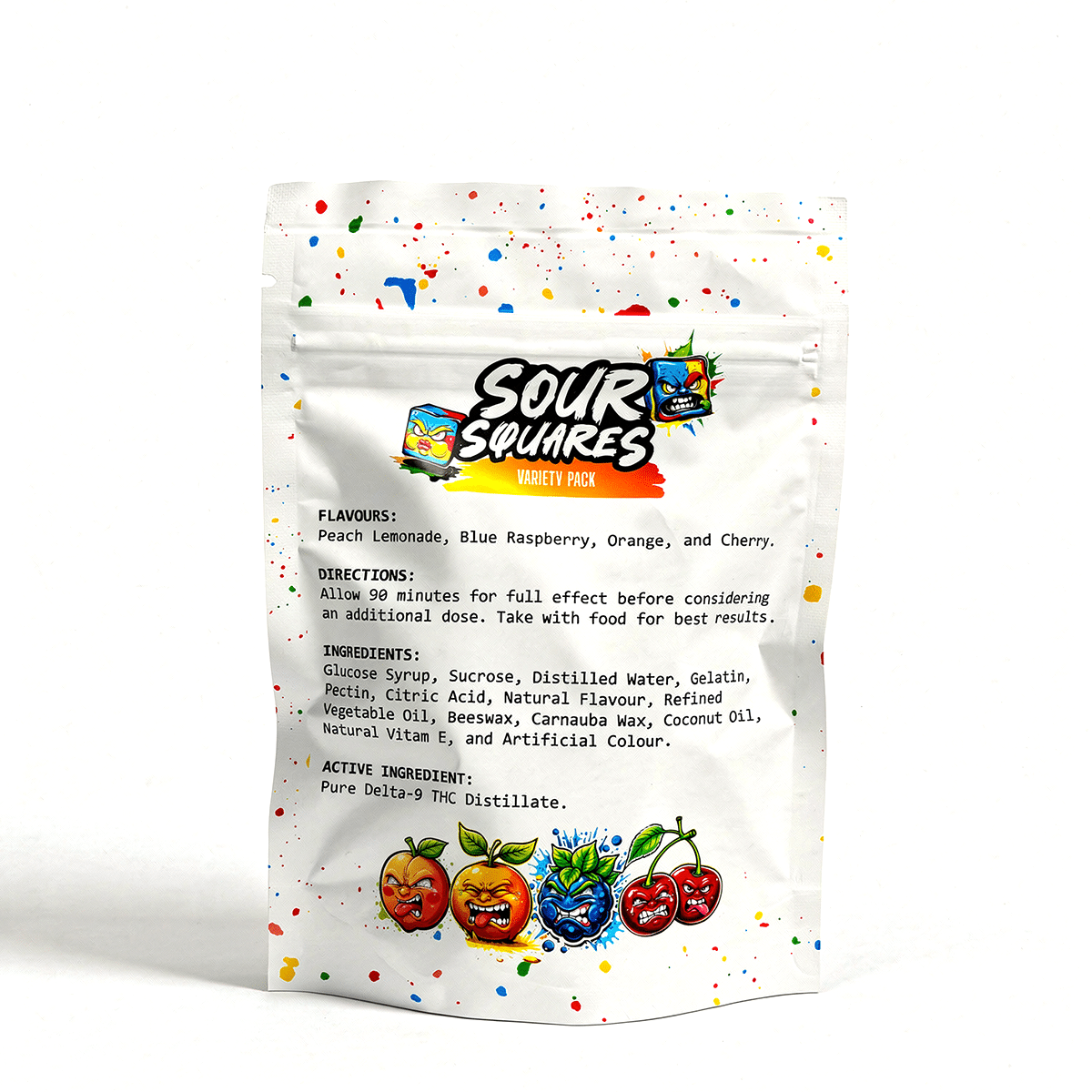 Sour Squares Variety Pack – Melted Deal 2 Sour Squares Variety 1000mg Back
