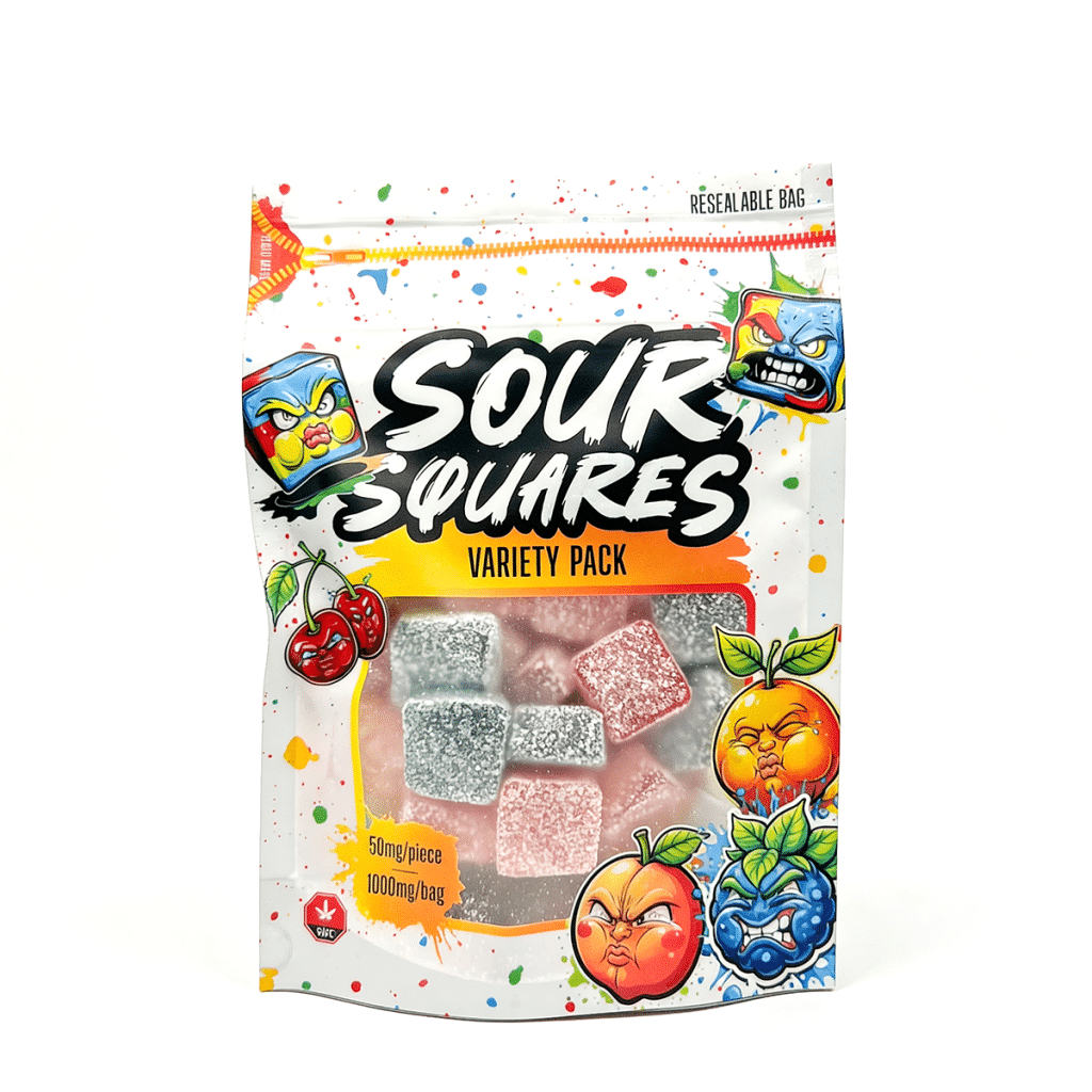Sour Squares Variety Pack – Melted Deal 1 Sour Squares Variety 1000mg Front 1024x1024 1