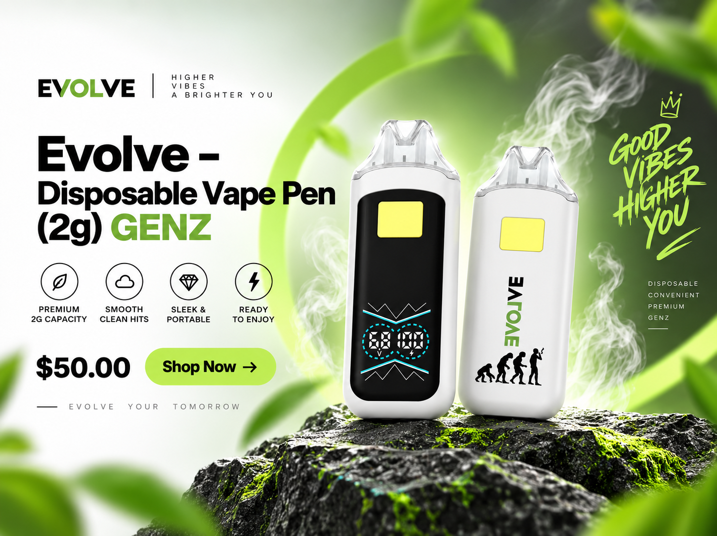 Evolve – Disposable Vape Pen 2g GENZ mobile